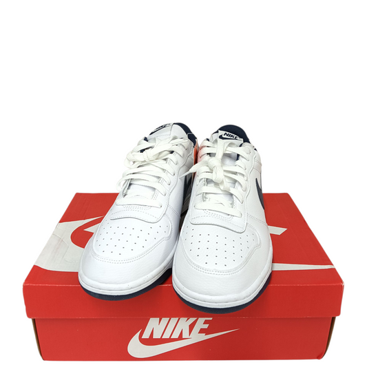 NIKE Sneaker Size 44 EU 355152-140 White/Navy NIKE Big Low Mens
