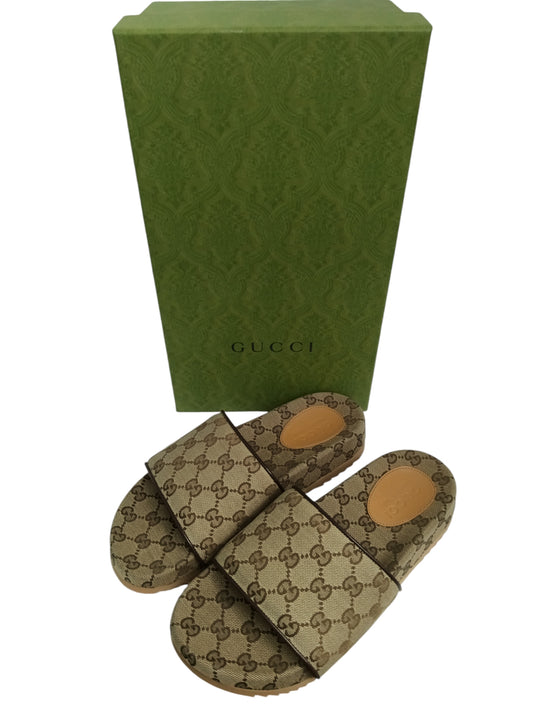 GUCCI SANDAL SIZE 7 MENS BROWN 624695