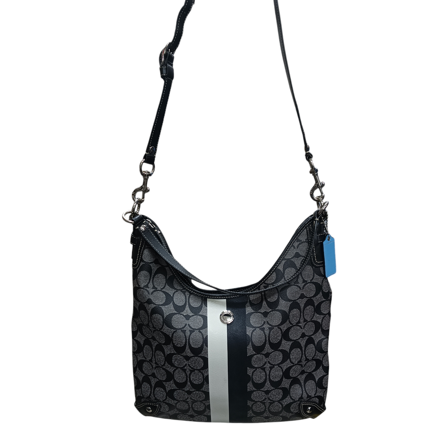 COACH 2Way Bag Black/Blue F14476