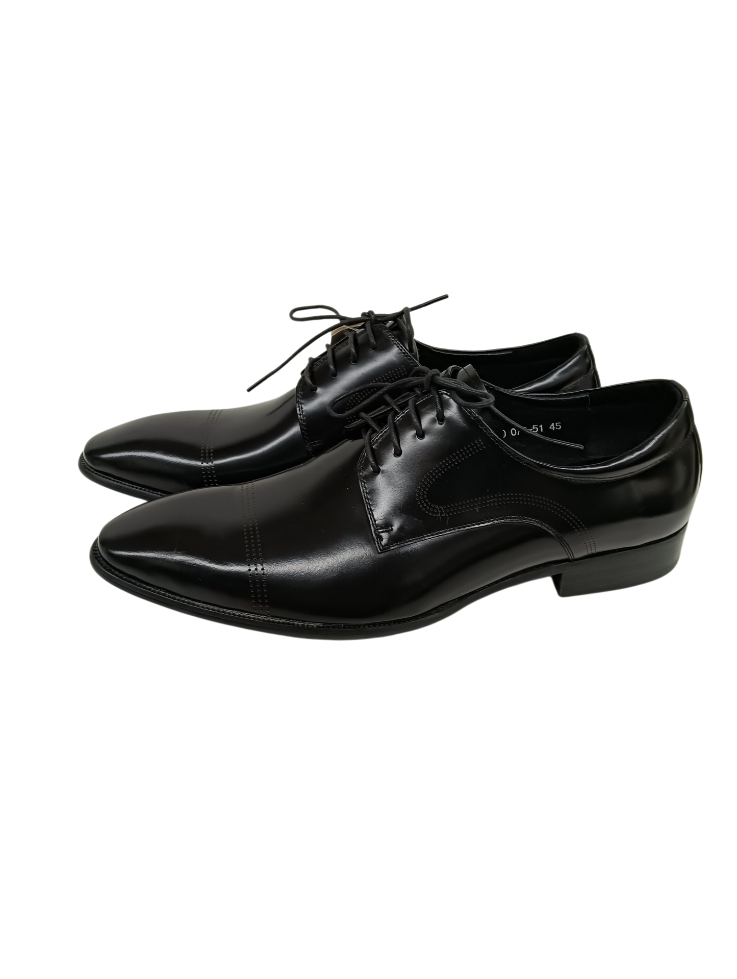 LUIGI BATANI Leather Shoes Size 45 Mens Black 5NLBD 071-51