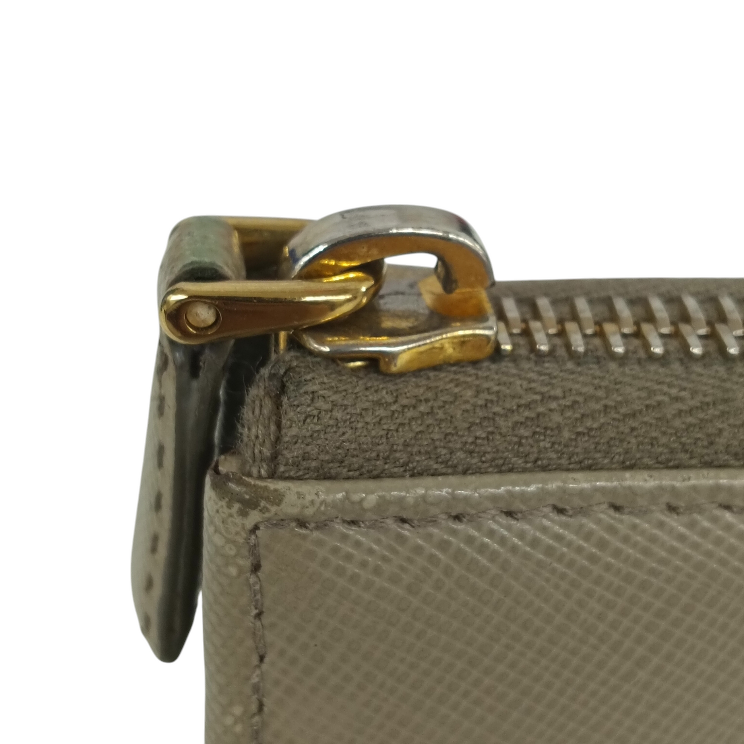 PRADA Long Wallet Rank (BC) Beige *Damage/Stain 213