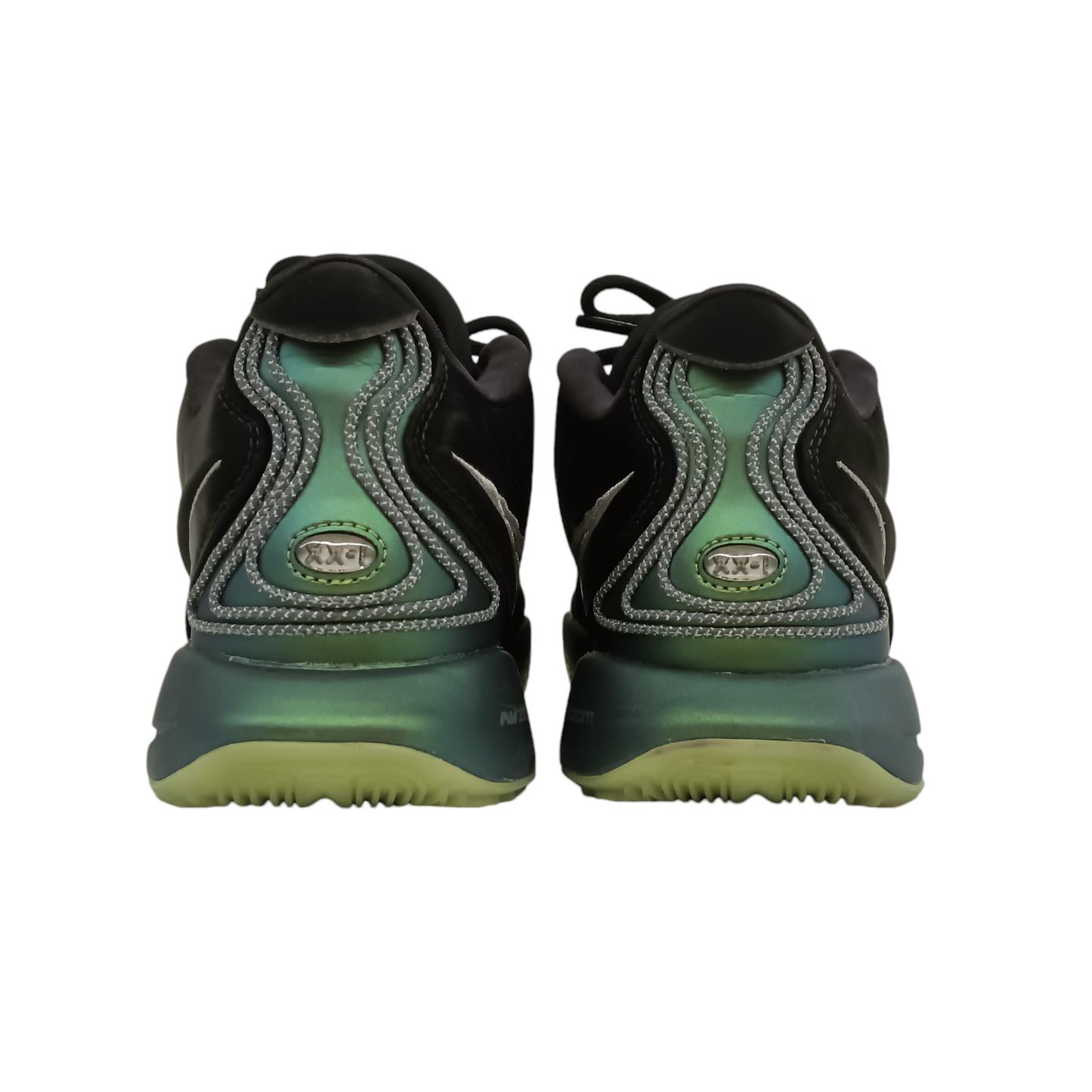 NIKE Sneaker Size 45 FB2236-001 Mens Black And Green LEBRON XXI Stain