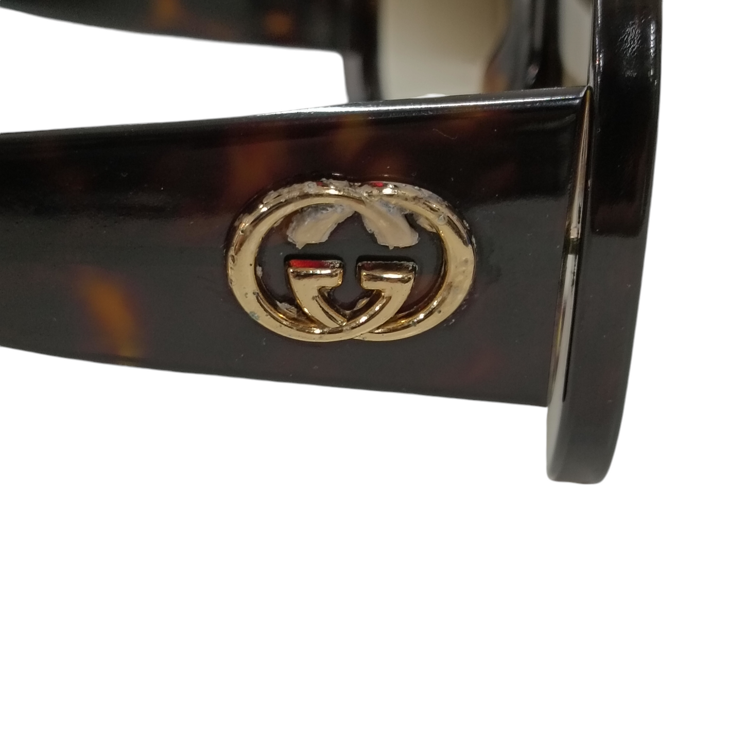GUCCI SUNGLASSES LOGO DAMAGE BROWN