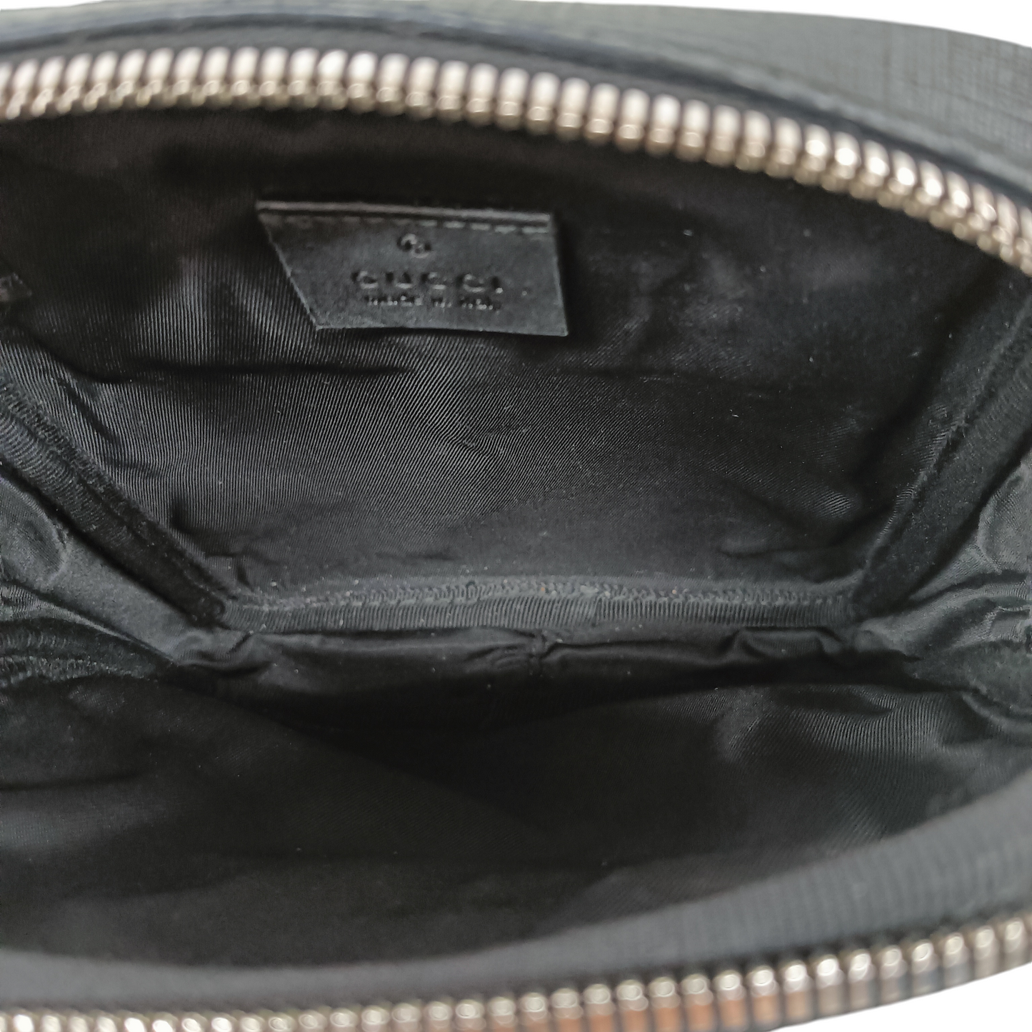 GUCCI Waist Pouch 450956 493075 Black/Beige Damage