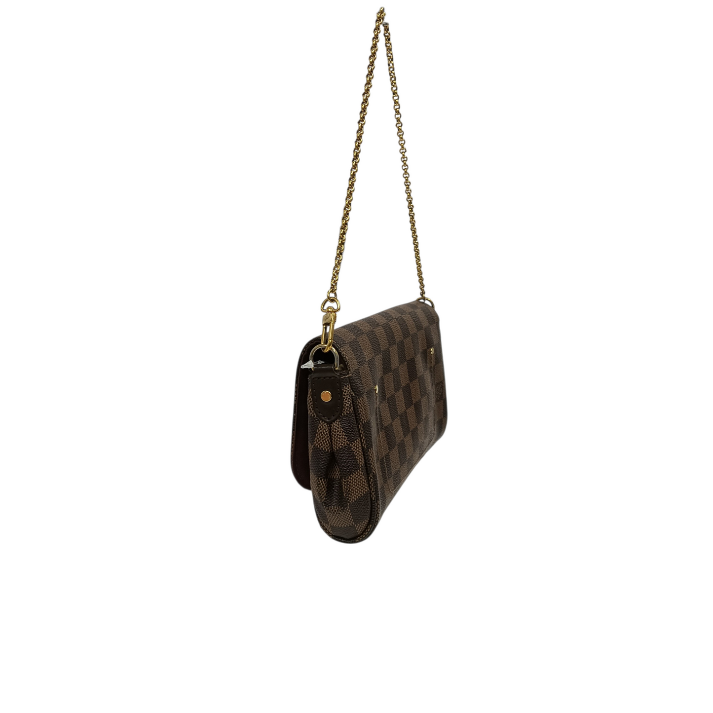 LOUIS VUITTON Shoulder Bag Damier N41129 Brown Scratch