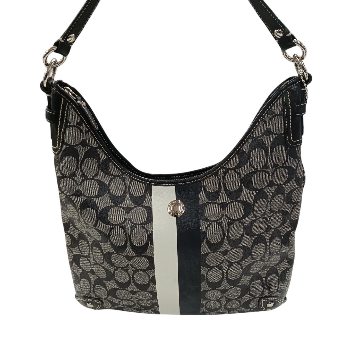 COACH 2Way Bag Black/Blue F14476