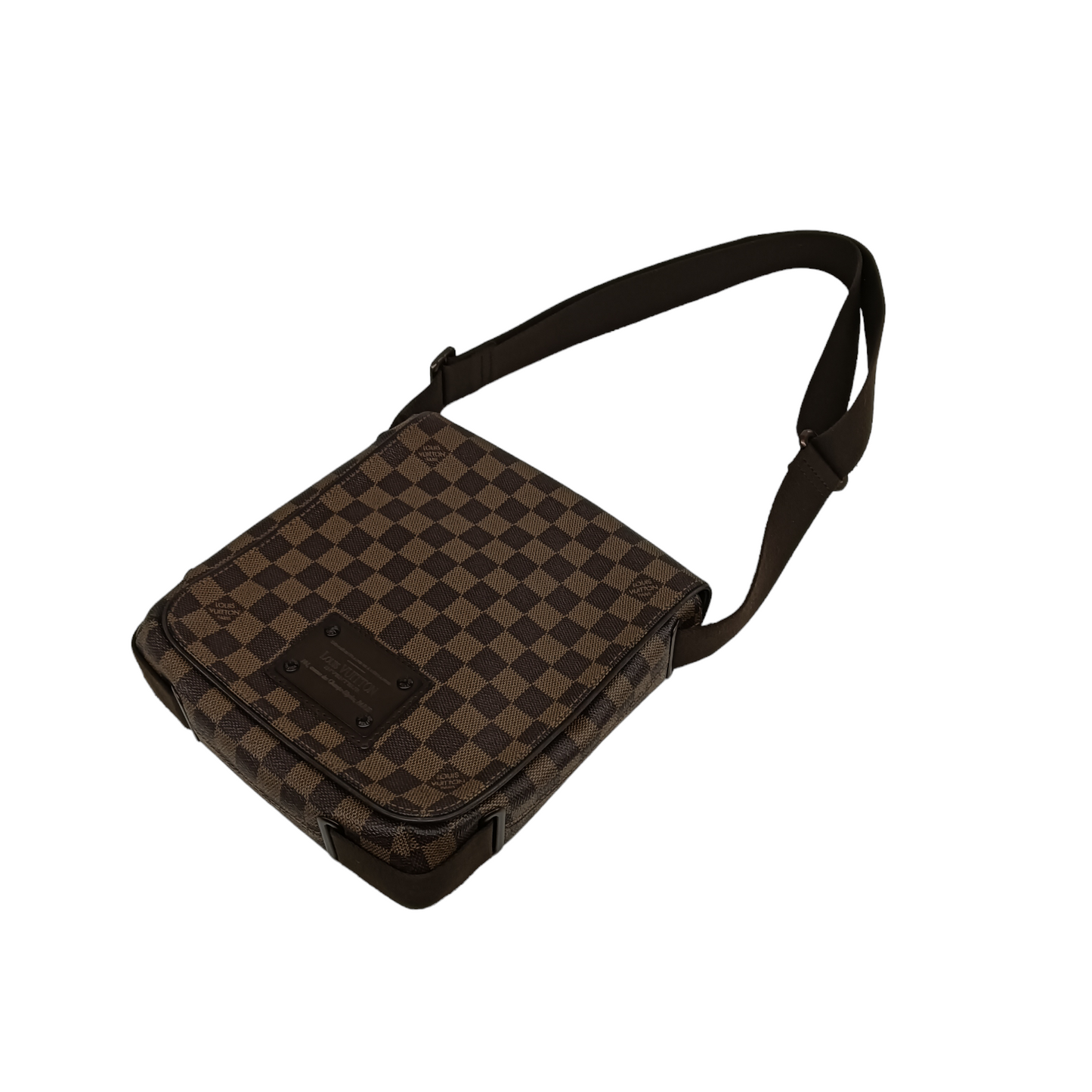 LOUIS VUITTON SHOULDER BAG Damier N51210 Brown Scratch CA4130 Ebene Brooklyn PM