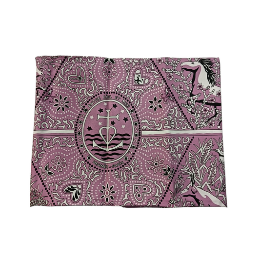 HERMES SCARF BANDANA CARRE 55 ENTRE CIELET MER PURPLE