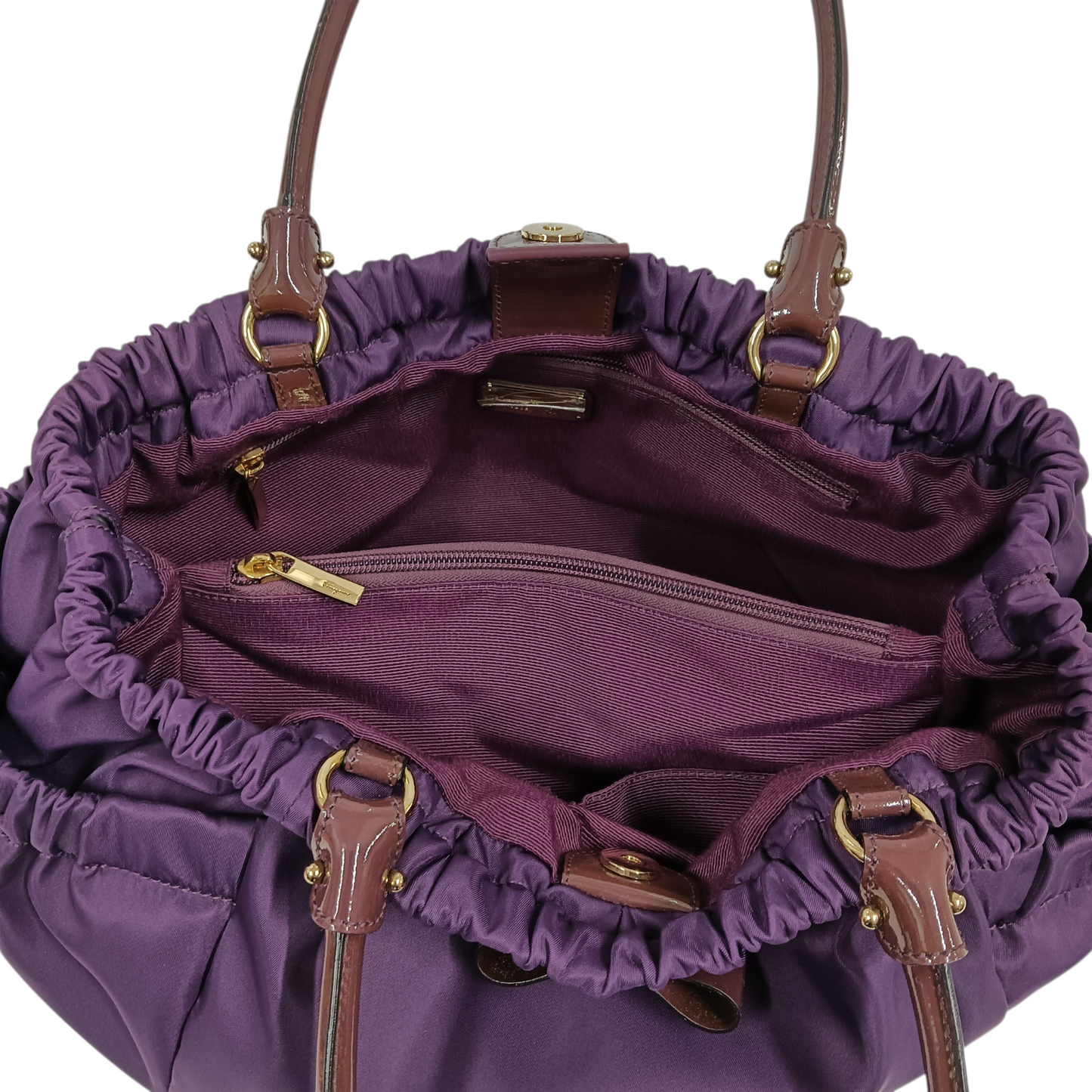 Salvatore Ferragamo Tote Bag AU-21/C784 Purple Sticky