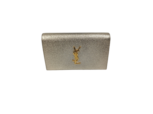 SAINT LAURENT PARIS CLUTCH BAG GOLD RANK (A)