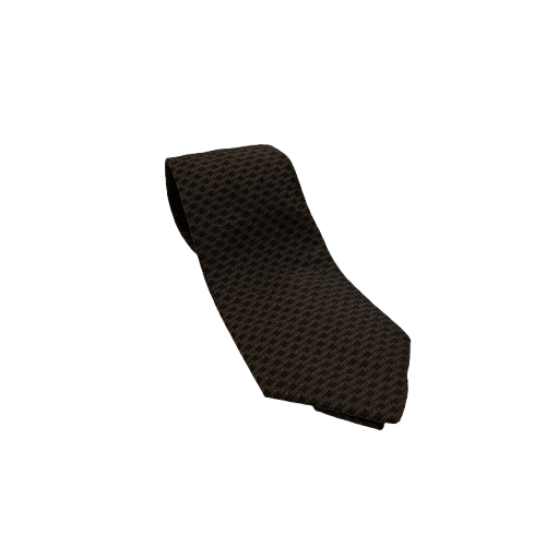 Necktie HERMES Brown/Black