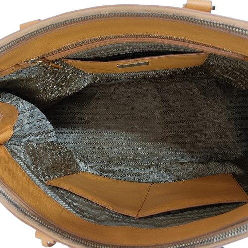 PRADA 2WAY Bag 1BA863 Mustard ***Damage