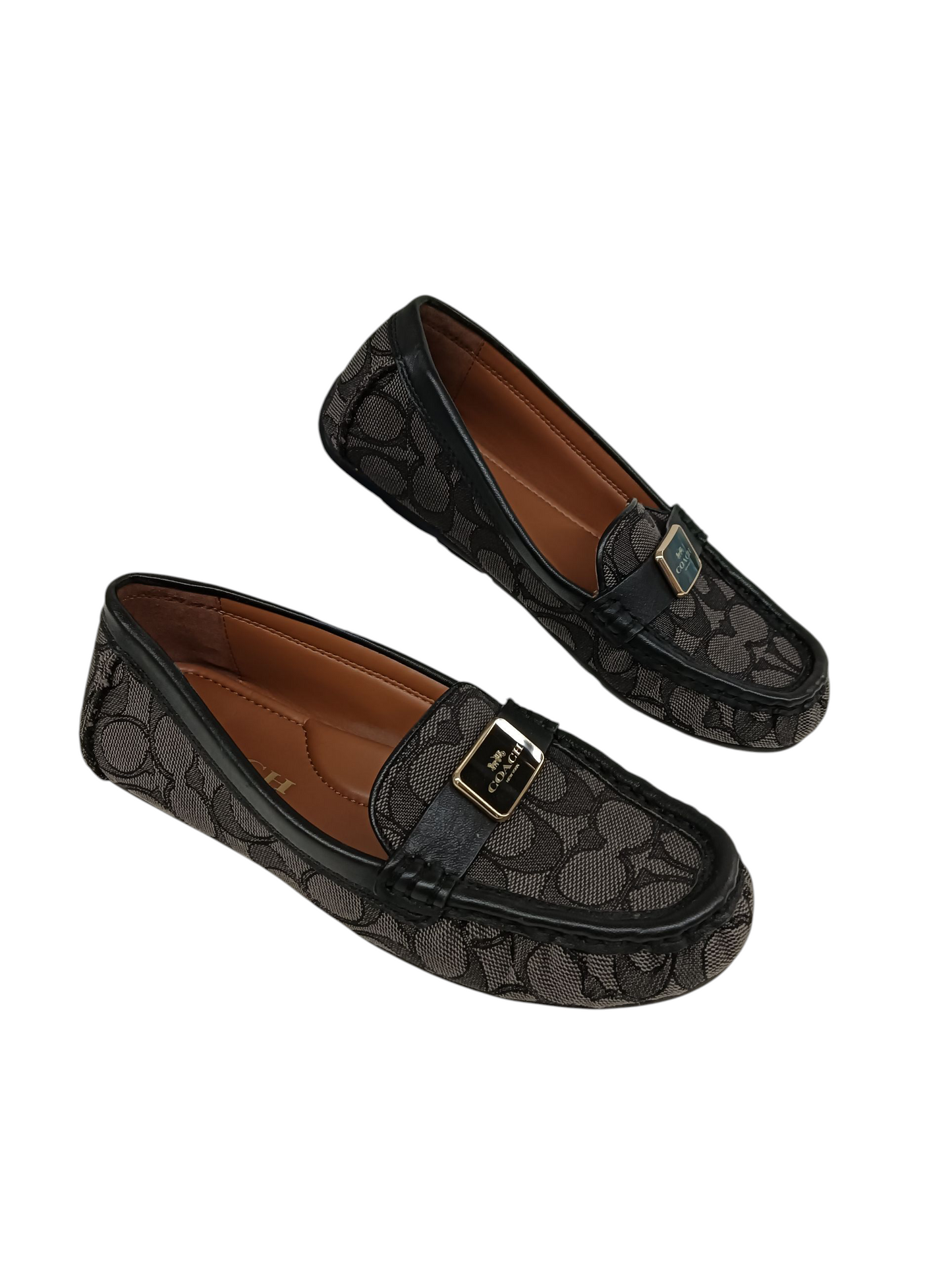 COACH Loafers Size 22.5CM CC639 Lady's Gray