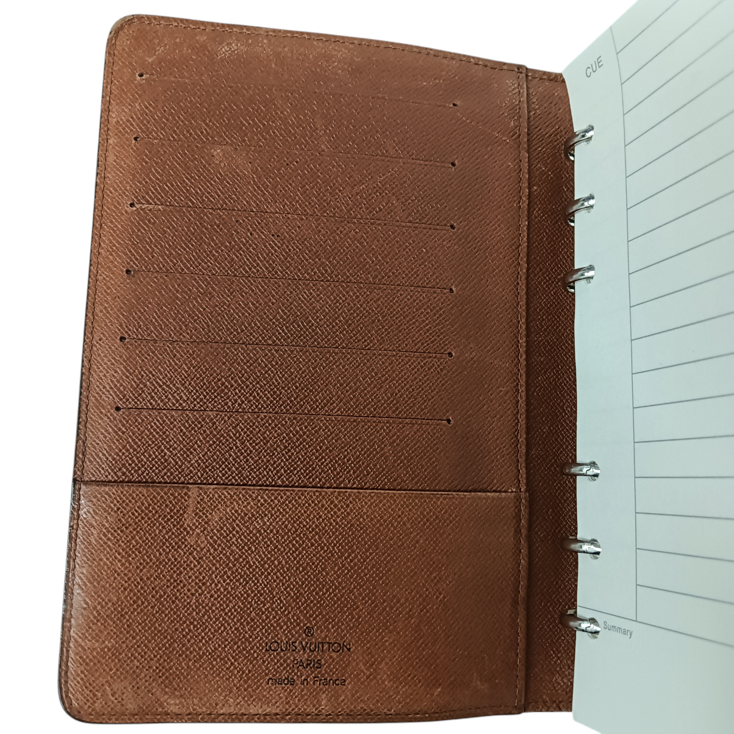 LOUIS VUITTON Notebook Cover Rank (CD) Brown*Damage SP0966