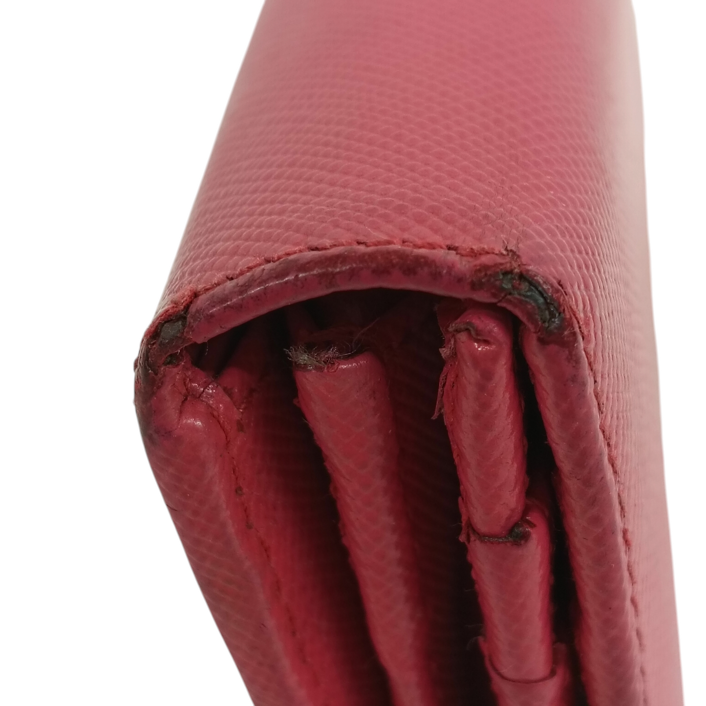 PRADA Long Wallet Rank (BC) Pink *Damage 184