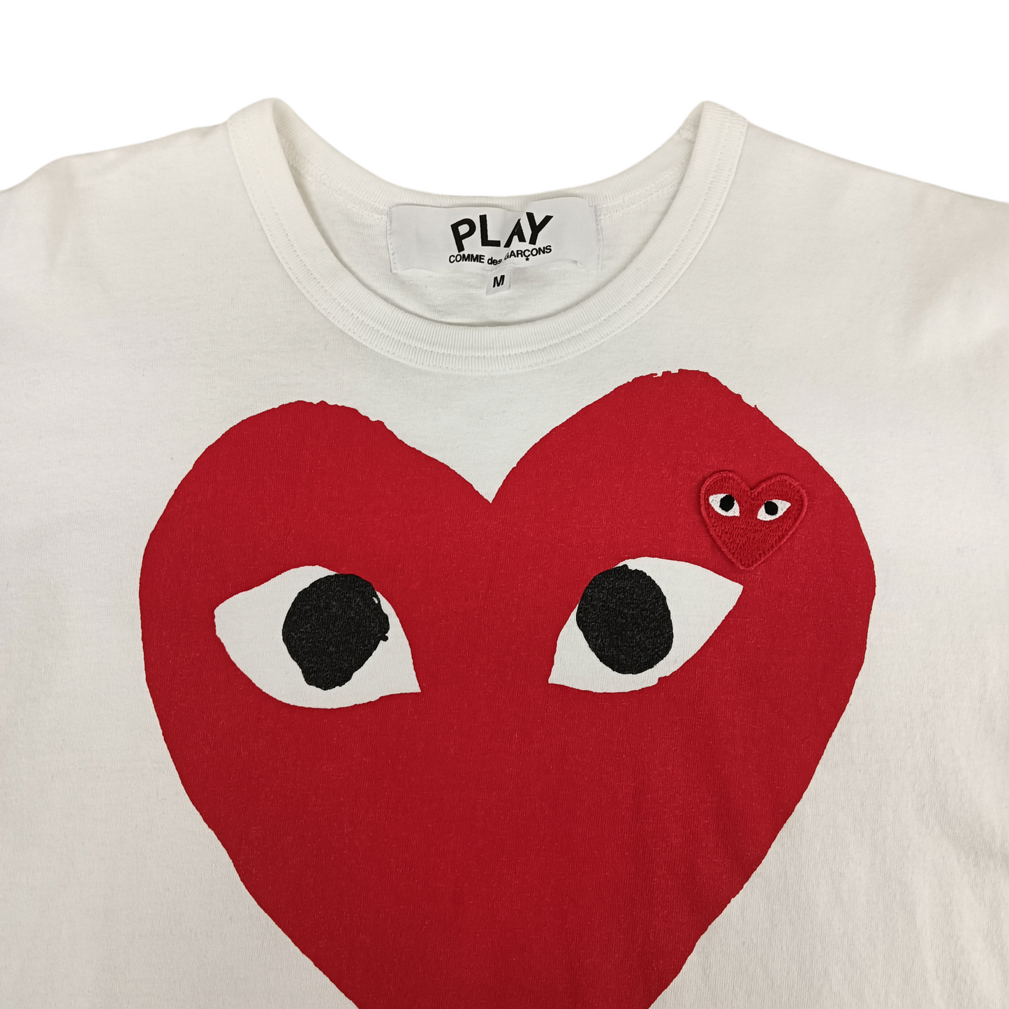 PLAY COMME DES GARCONS T-shirt SIZE M Lady's White ZA-T026