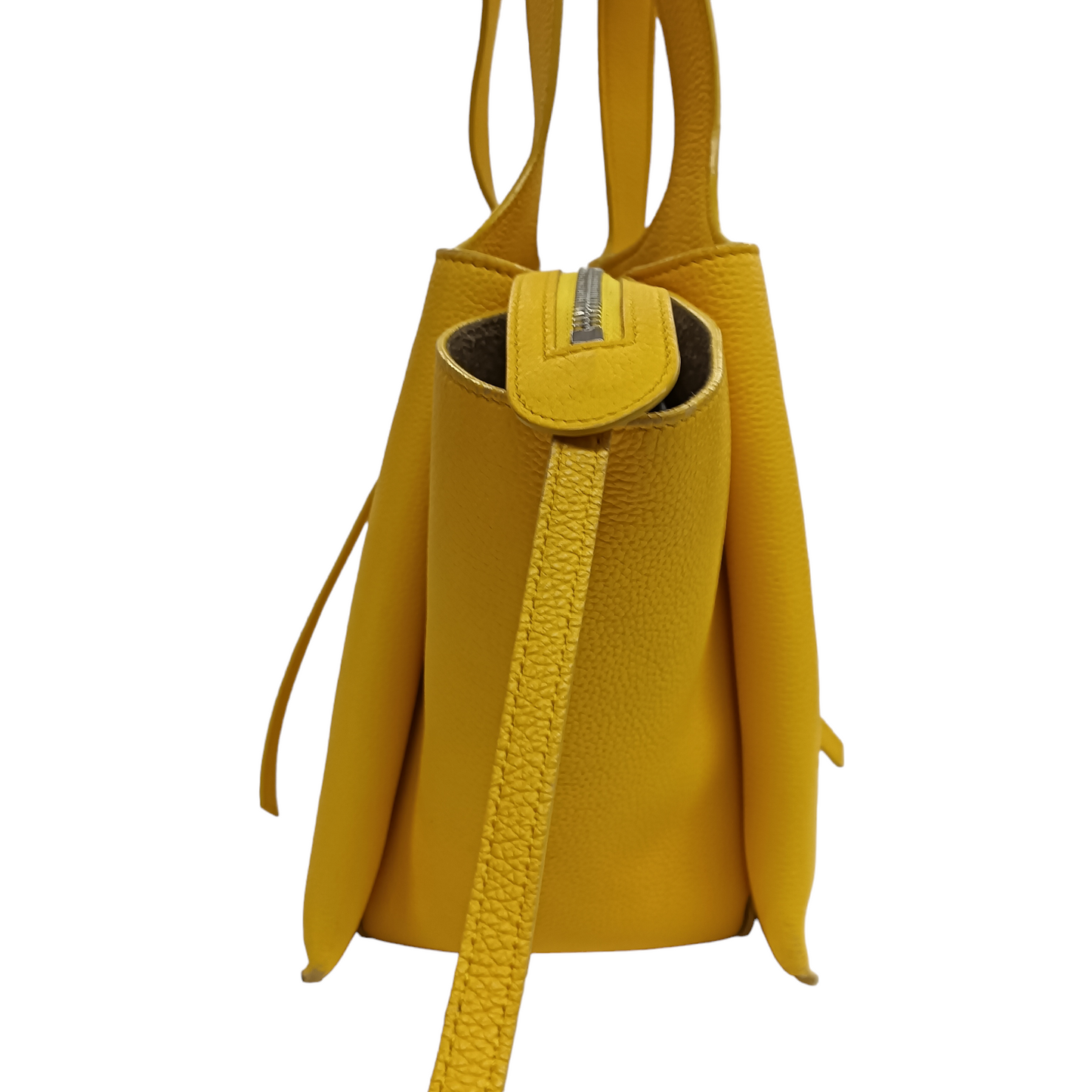 CELINE Handbag TRI FOLD SMALL 179043 Yellow