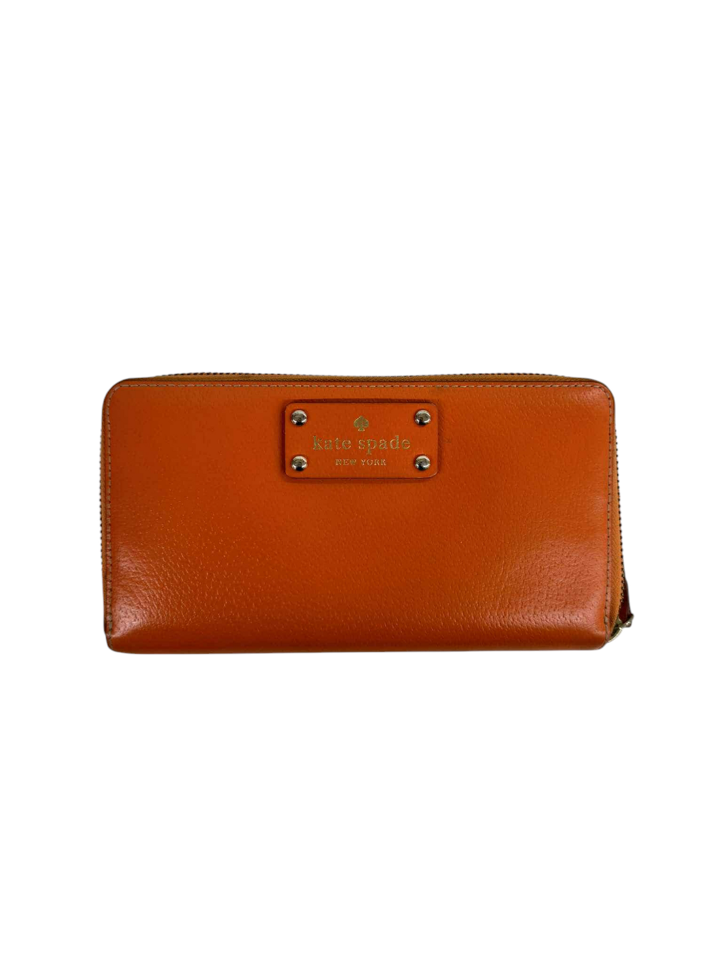 Kate Spade Long Wallet Orange WLRU1153 Stain Rank (B)