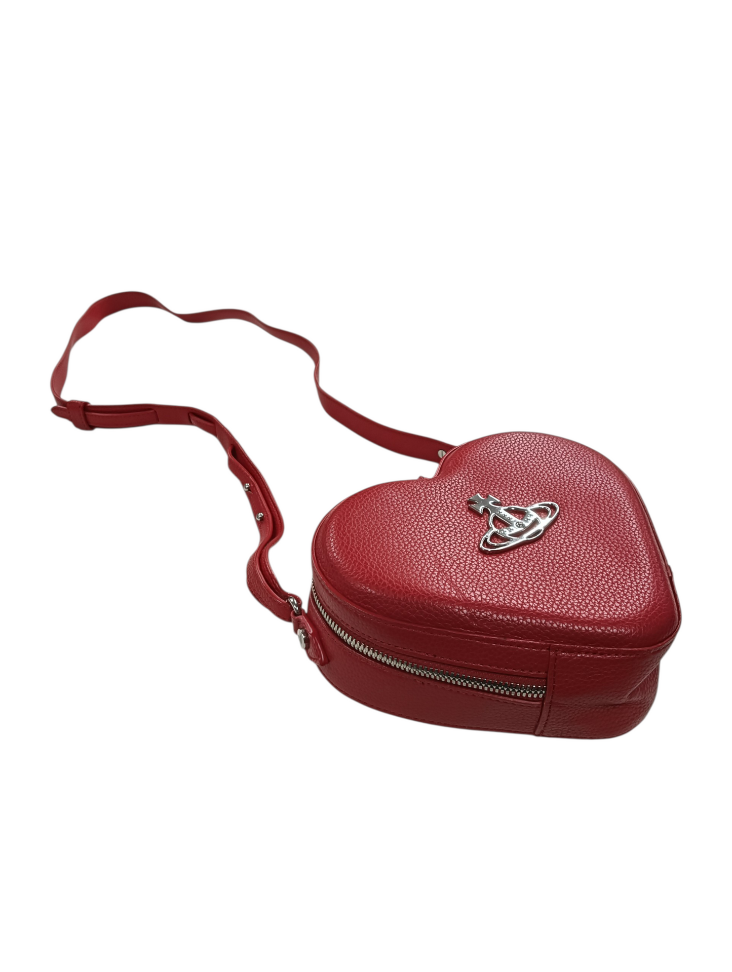 Vivienne Westwood Shoulder Bag Louise Heart Faux Leather Red