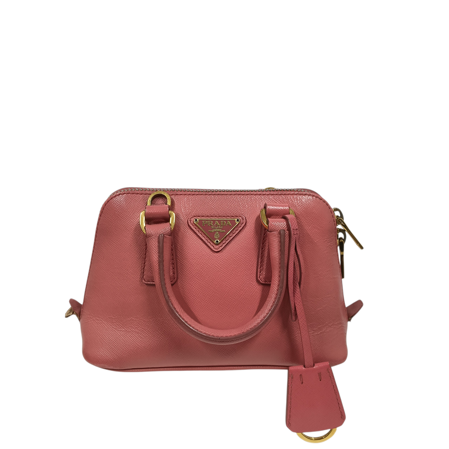 PRADA 2WAY Bag BL0851 Shocking Pink Scratch/Stain/Damage