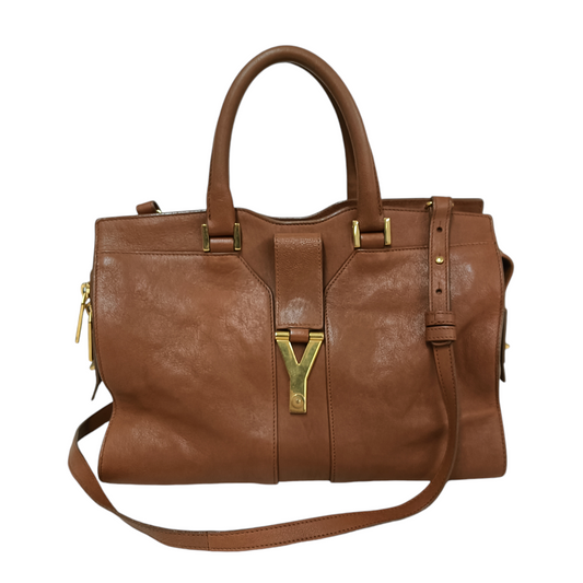 YVES SAINT LAURENT 2WAY Bag 311222 467891 Brown Damage Cabas Chyc Tote