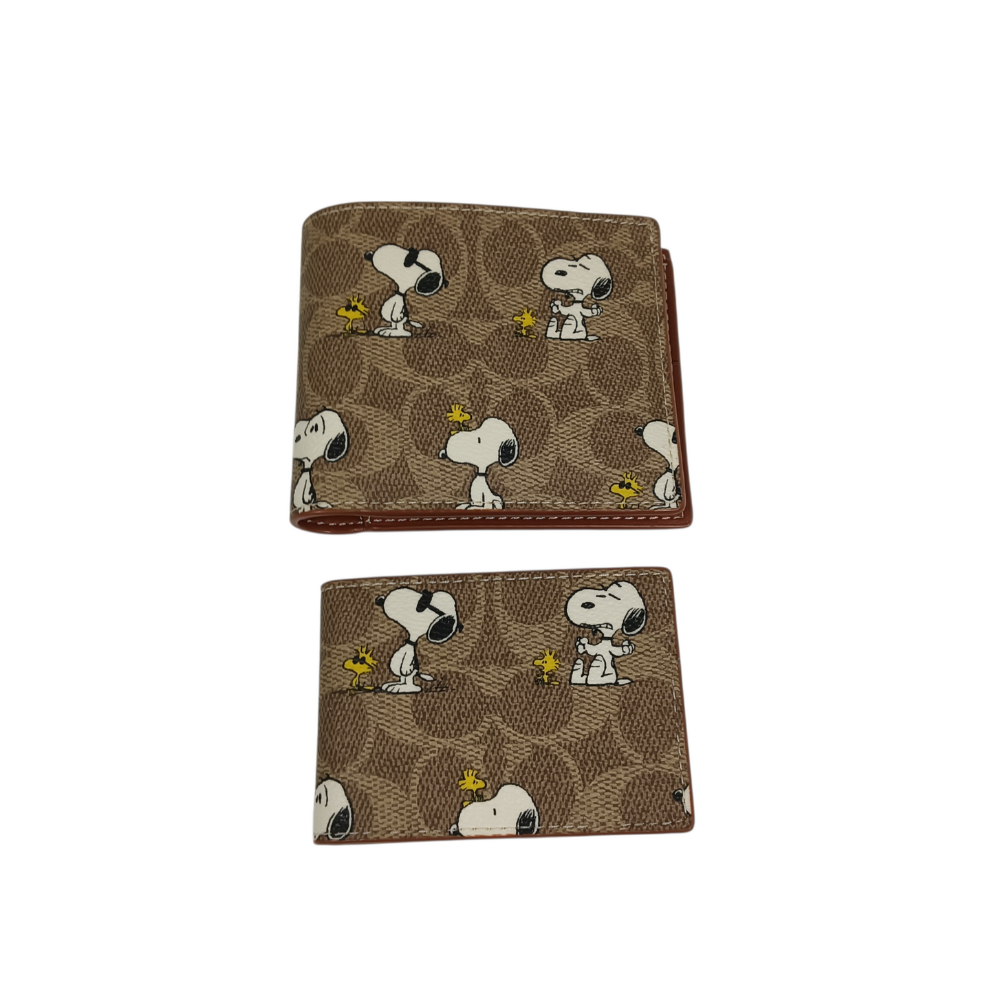 COACH Wallet CBK56 Brown Signature canvas With Snoopy Print