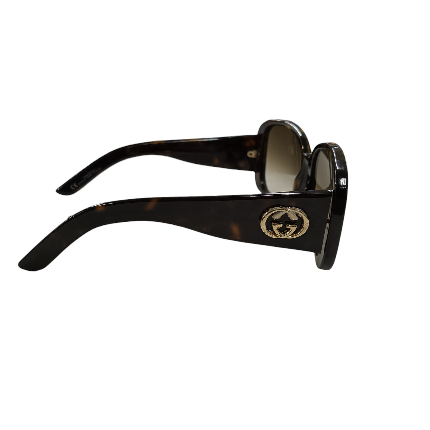 GUCCI SUNGLASSES LOGO DAMAGE BROWN