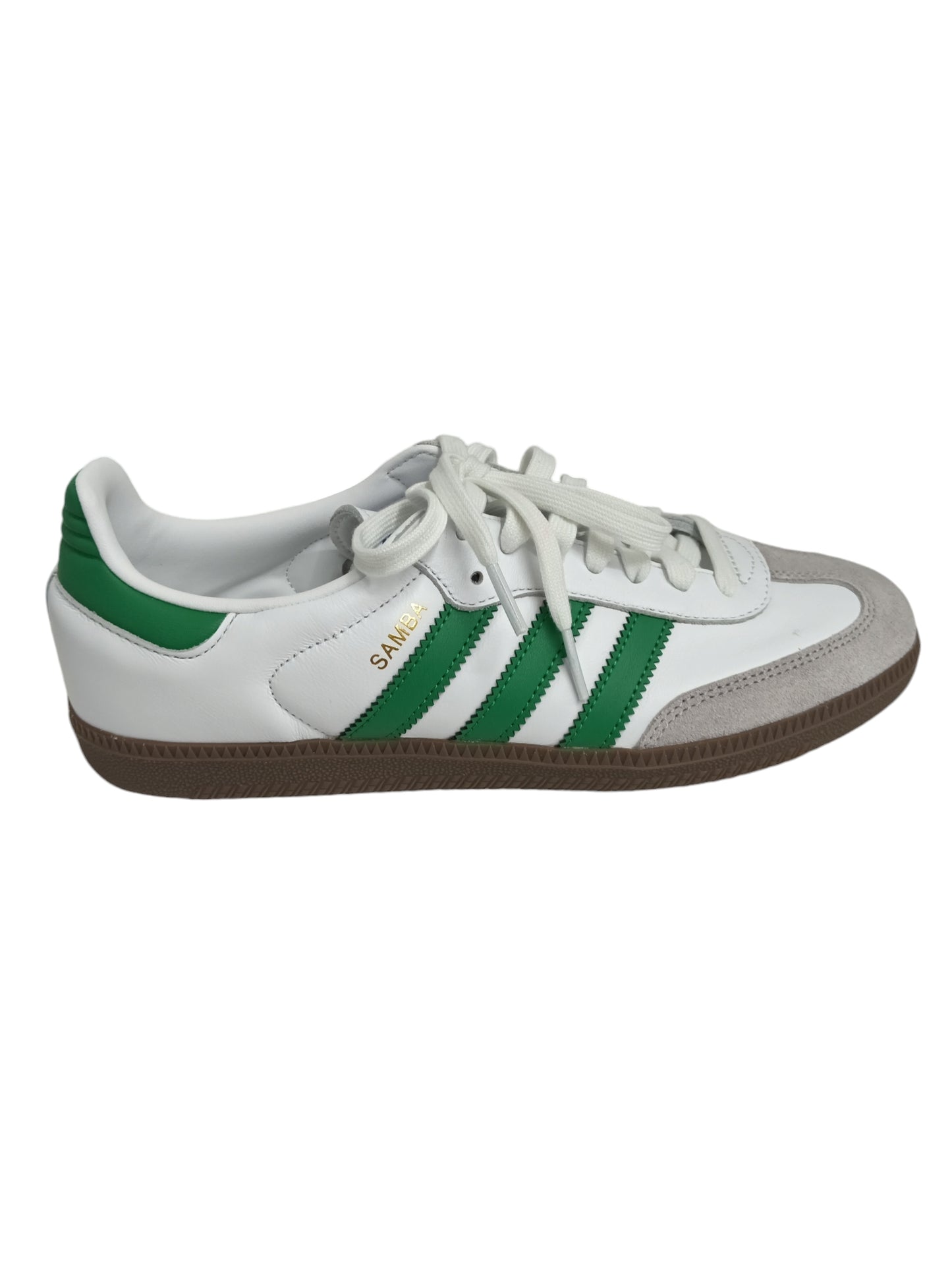 ADIDAS SNEAKERS MENS WHITE/GREEN SAMBA OG IG1024 SIZE 7.5 US RANK(A)