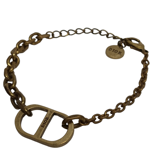 CHRISTIAN DIOR Bracelet Gold Logo