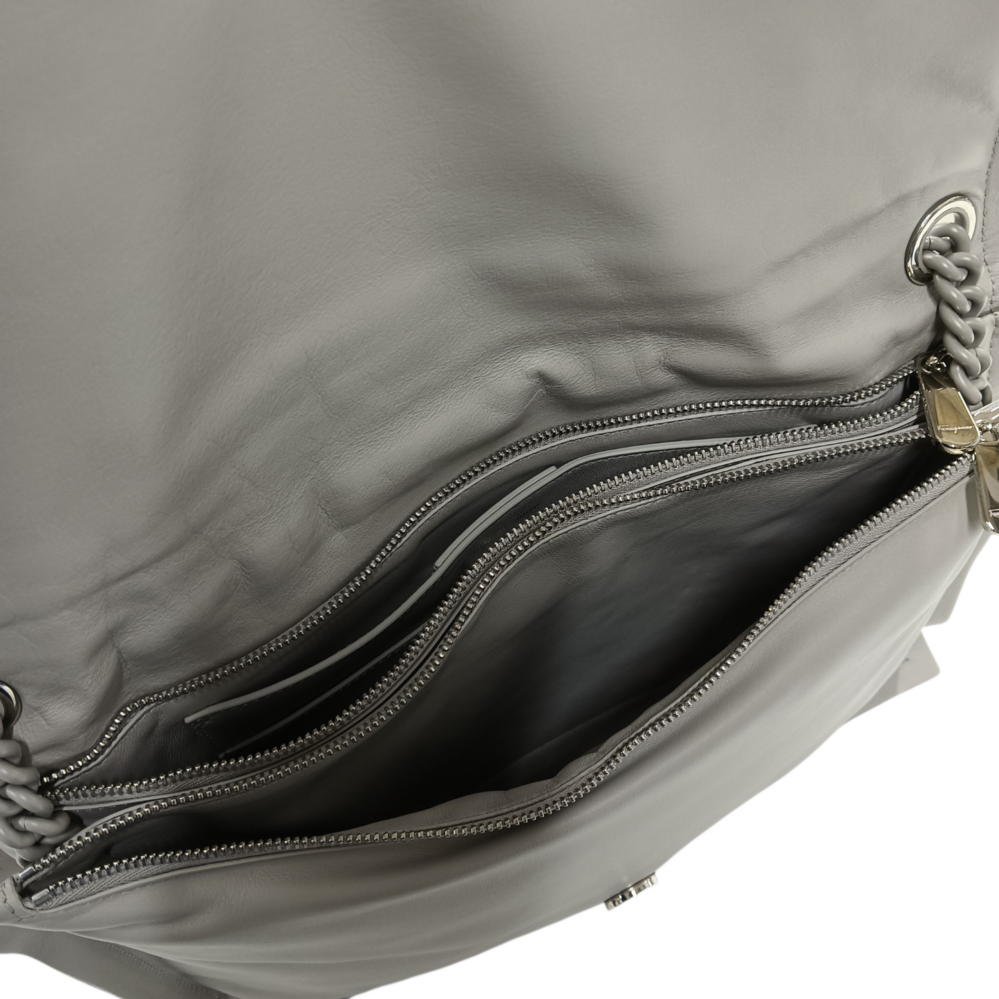 Salvatore Ferragamo Shoulder Bag Gray VIVA BOW GG-211189