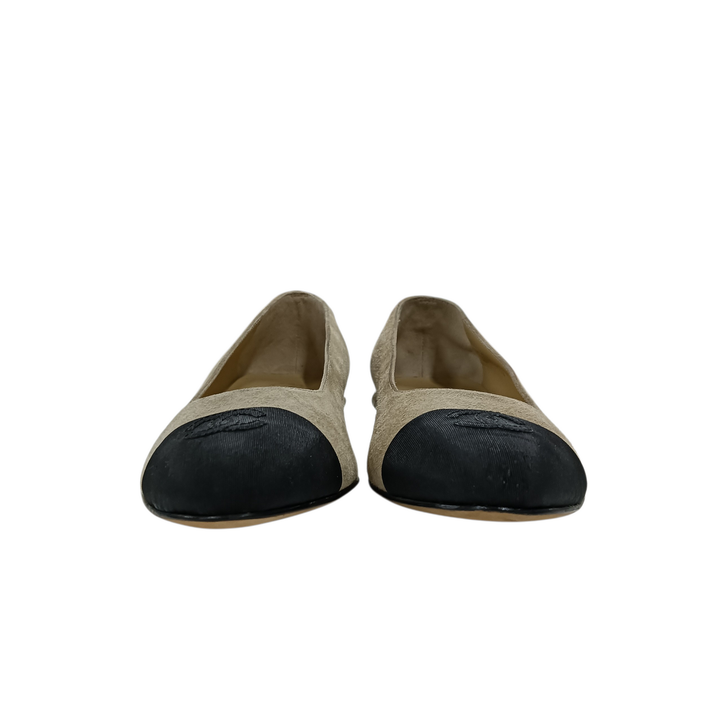 CHANEL Flat Shoes Lady's Size 36C Beige G33439