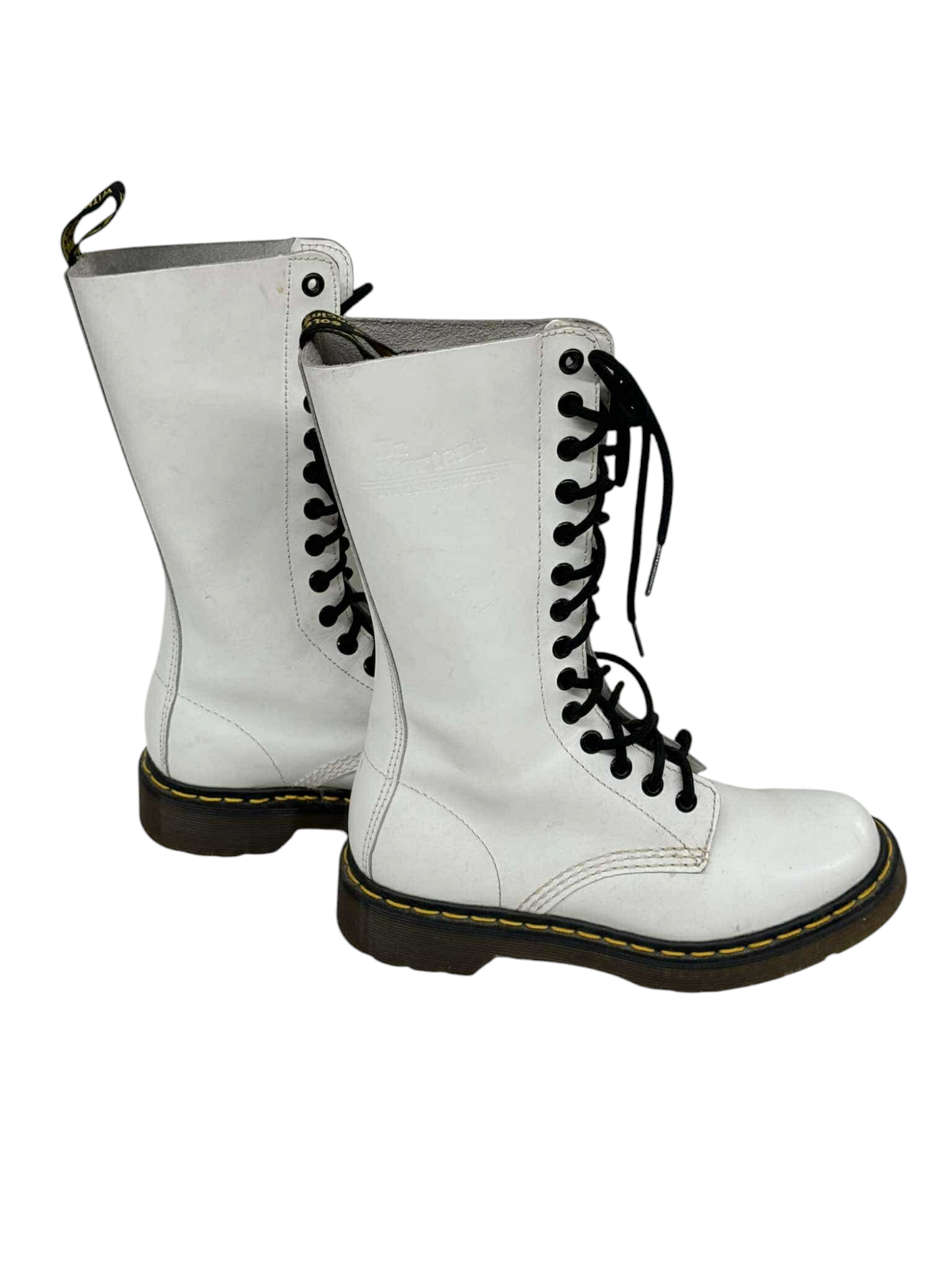 Dr.Martens Long Boots 36 Lady's White 11856 Rank(B) *Stain*