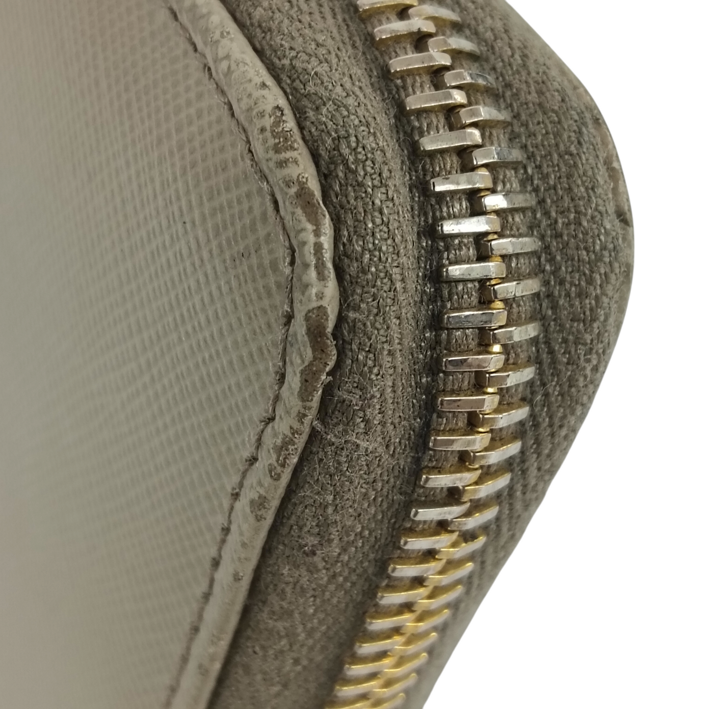 PRADA Long Wallet Rank (BC) Beige *Damage/Stain 213