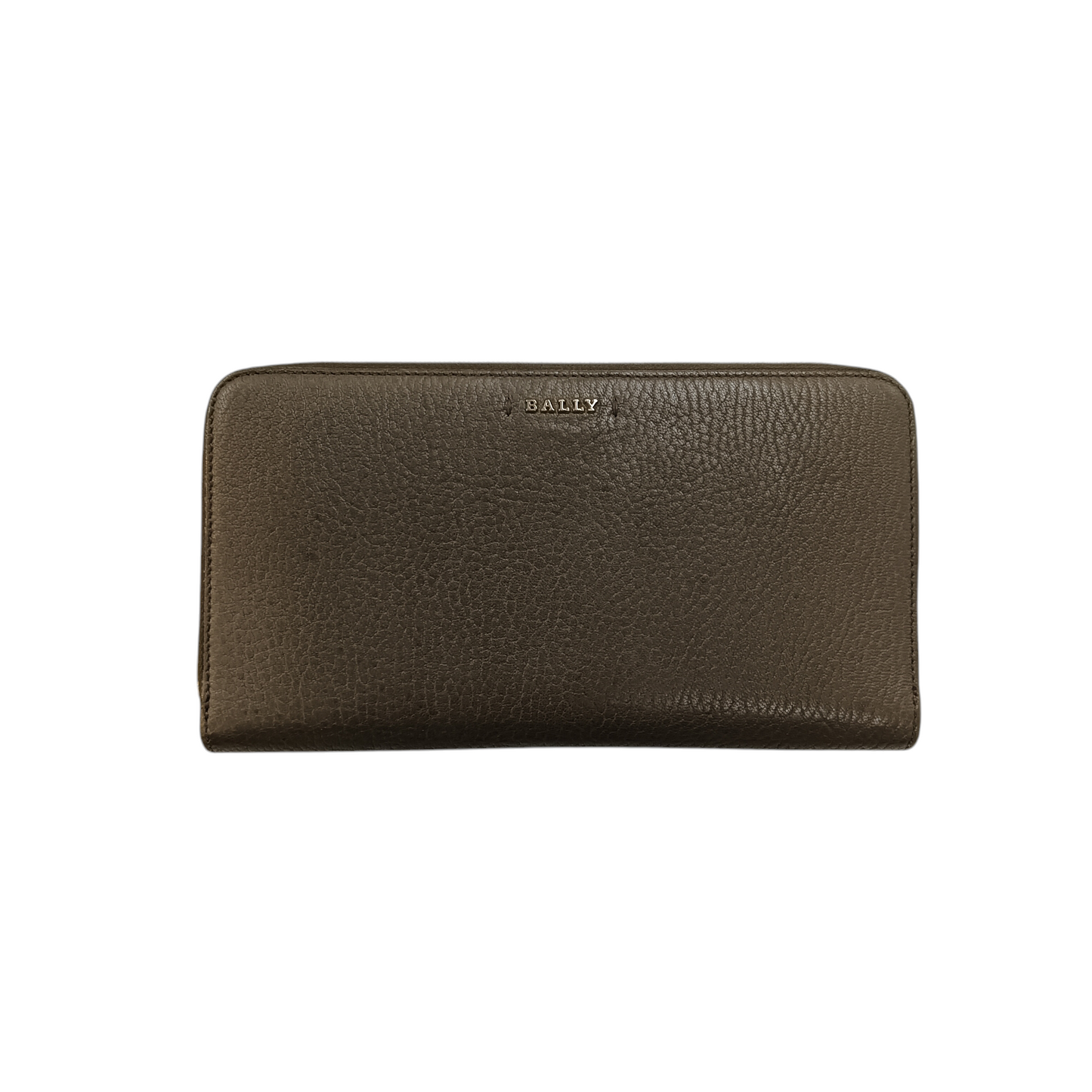 BALLY Long Wallet Gray Round Zip