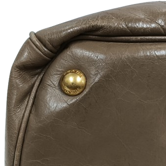 2WAY Bag PRADA VITELLO SHINE BN2533 Beige **Scratch