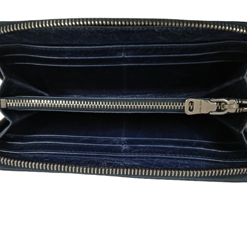 MIU MIU Wallet Navy **Scratch