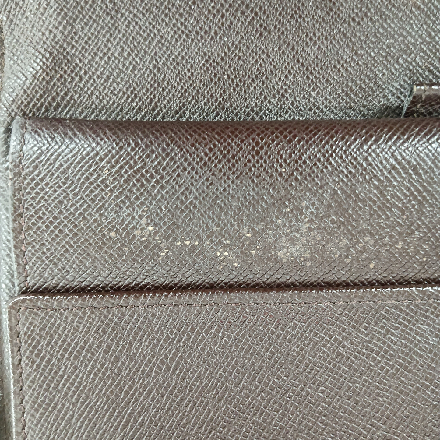 LOUIS VUITTON Long Wallet Damier N61215 Brown TH0071 *Damage Rank (B)