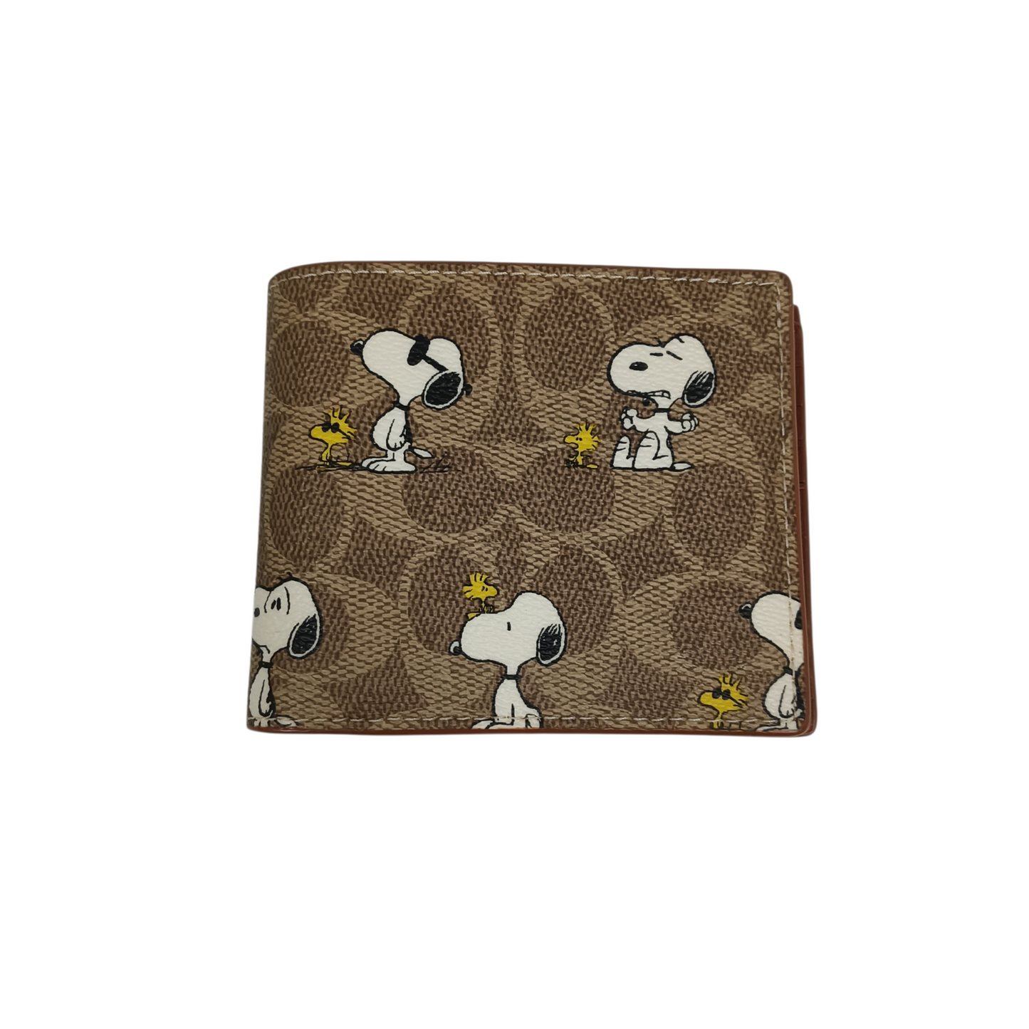 COACH Wallet CBK56 Brown Signature canvas With Snoopy Print