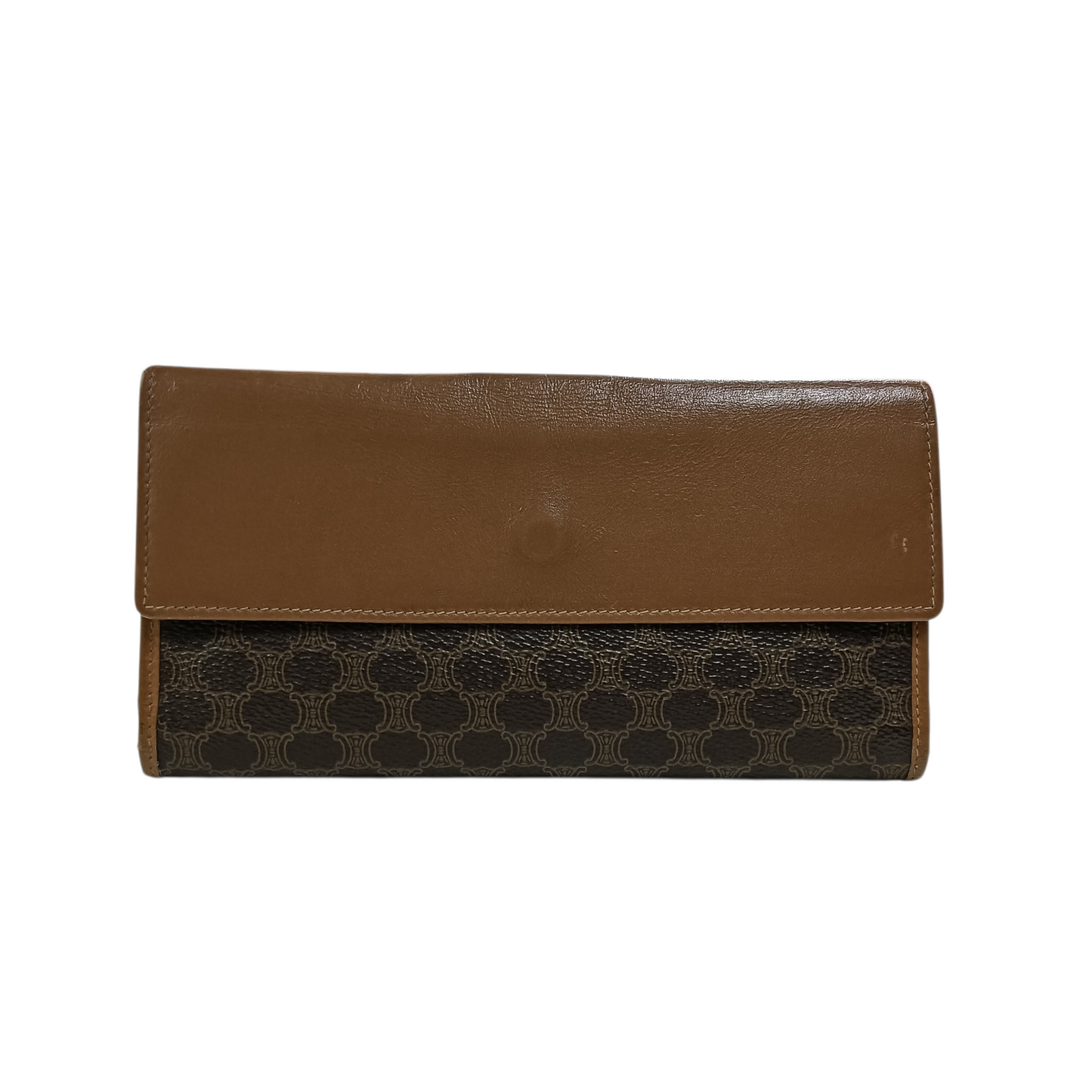 CELINE Wallet PVC Macadam Brown JMB10