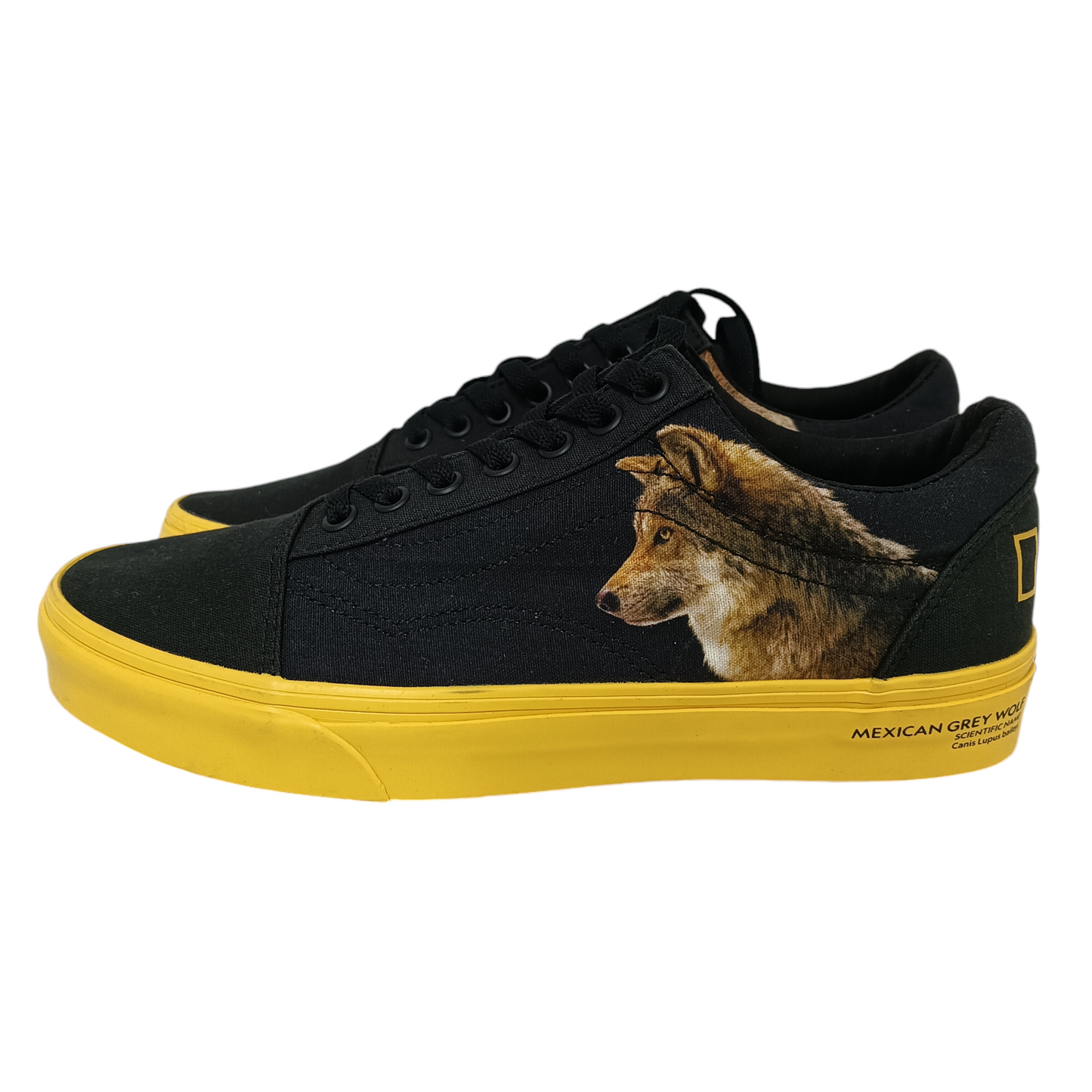 VANS SNEAKER 8US VNOA4U3BWK6 MENS BLACK/YELLOW RANK (A) NATIONAL GEOGRAPHIC OLD S