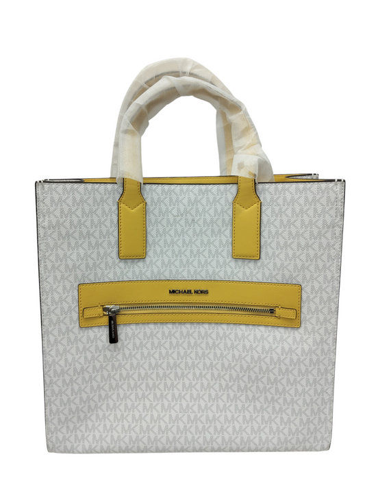 MICHAEL KORS 2WAY BAG WHITE/YELLOW 35T0SY9T78 UNUSED ITEM