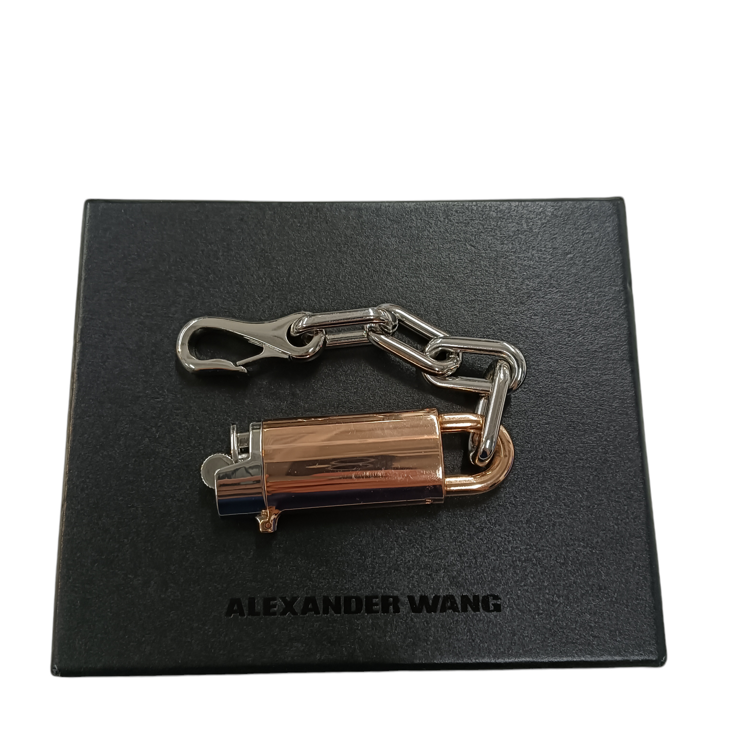 ALEXANDER WANG KEY RING BRONZE/SILVER