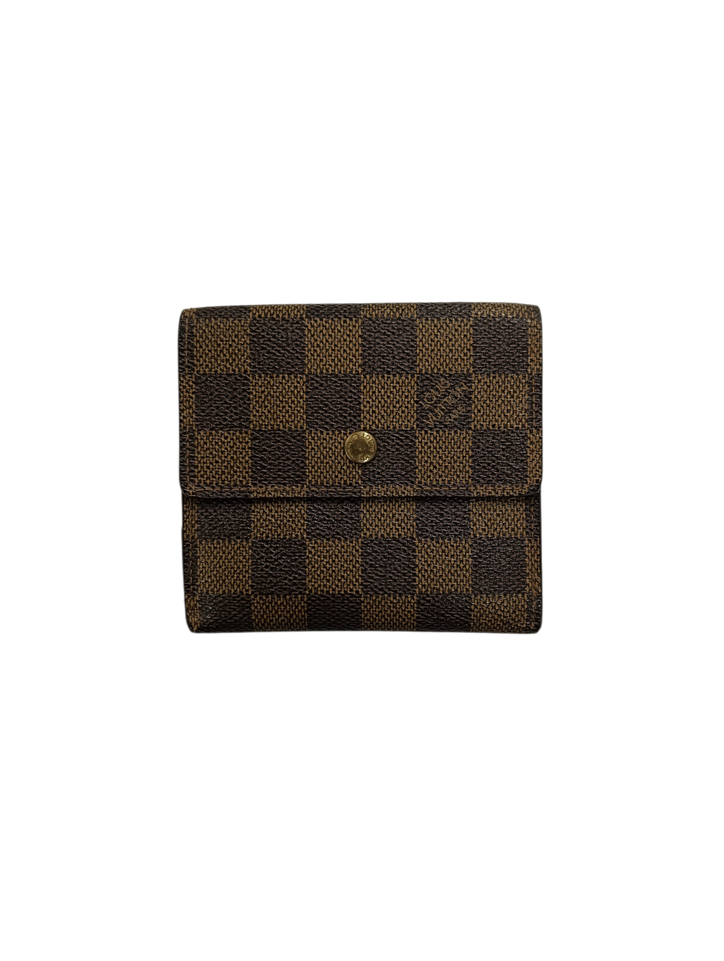 LOUIS VUITTON Wallet Damier N61652 Brown Stain/Damage SP0949