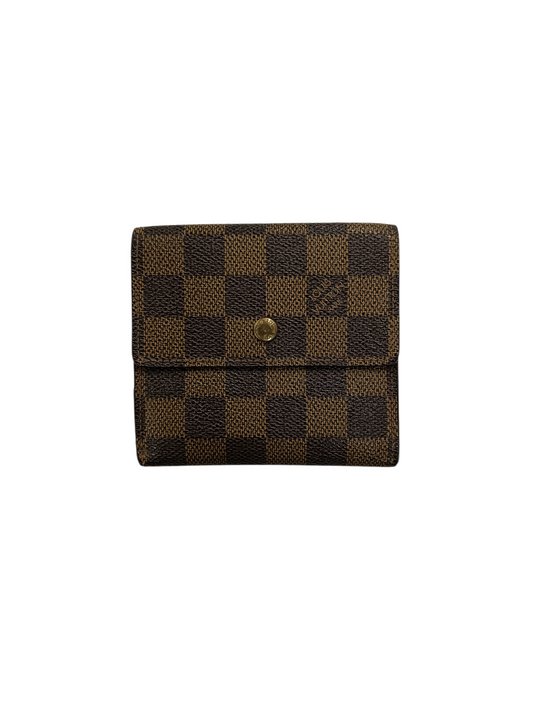 LOUIS VUITTON Wallet Damier N61652 Brown Stain/Damage SP0949