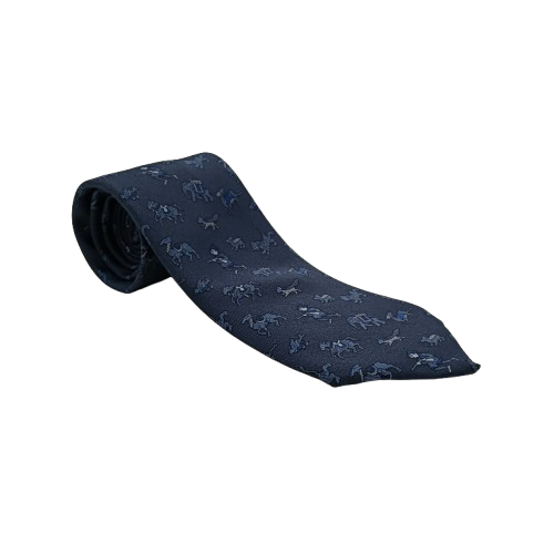 Necktie HERMES Navy