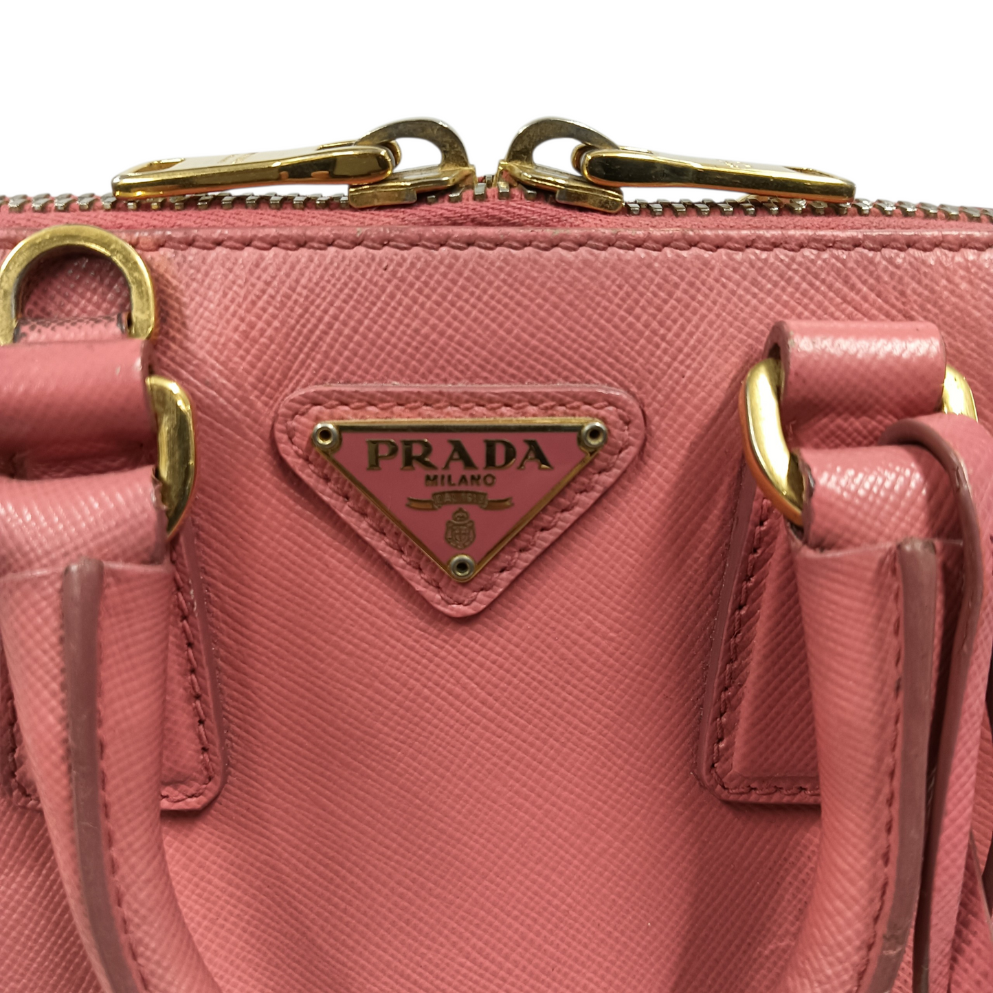PRADA 2WAY Bag BL0851 Shocking Pink Scratch/Stain/Damage