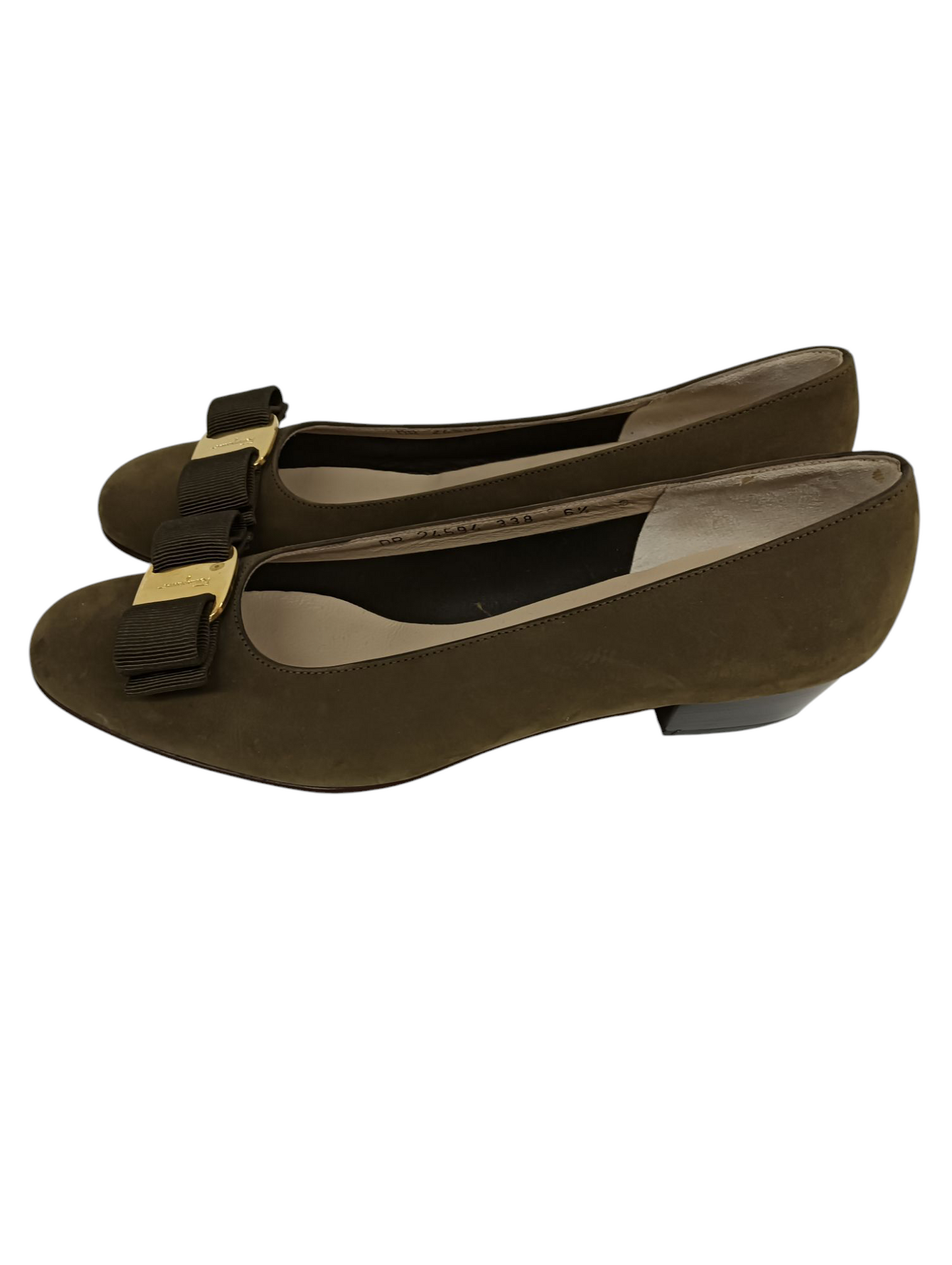 Ferragamo Pumps 6.5 Lady's Olive