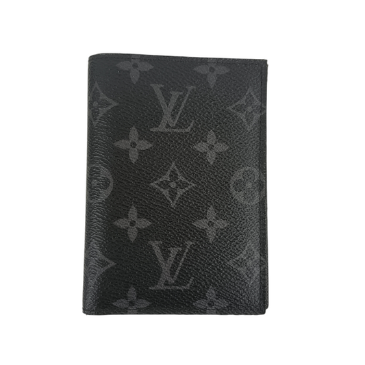 LOUIS VUITTON Passport Case Monogram Ecliper M64501 Gray MB0148 *in name