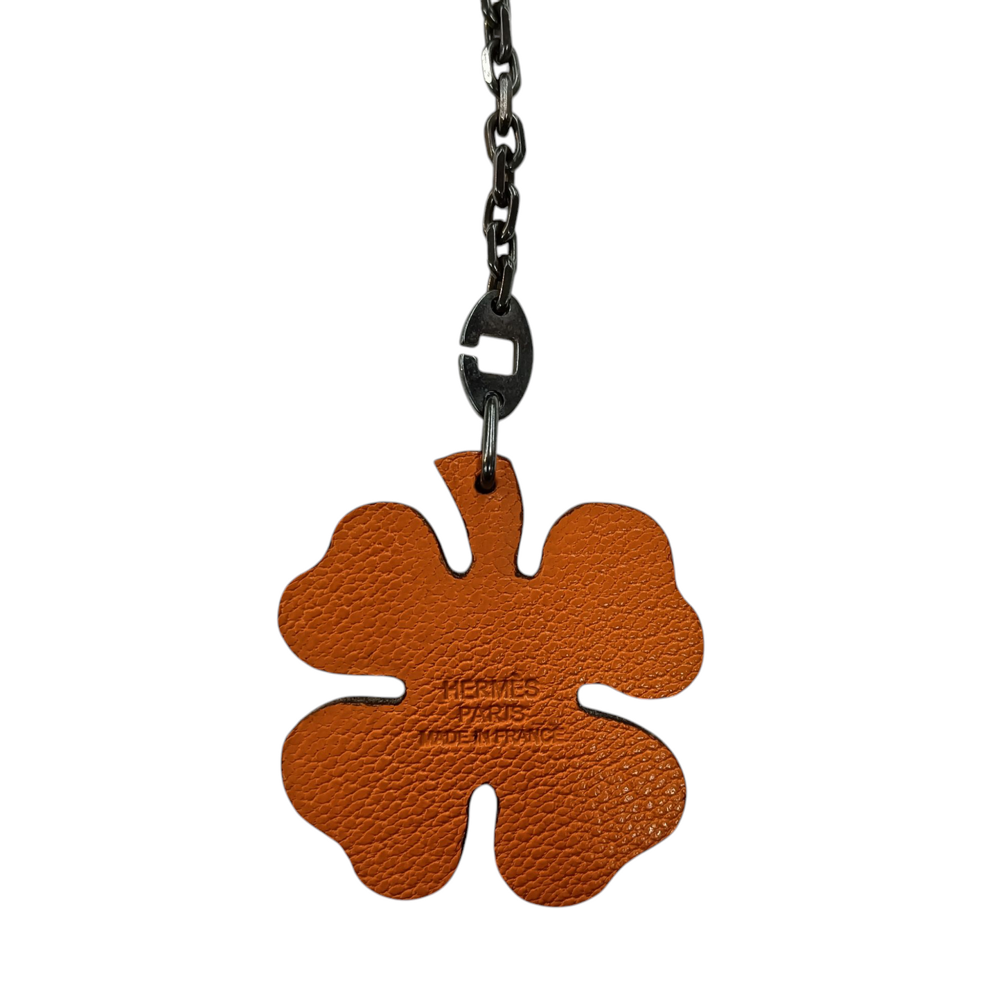 HERMES Key Ring Green/Orange