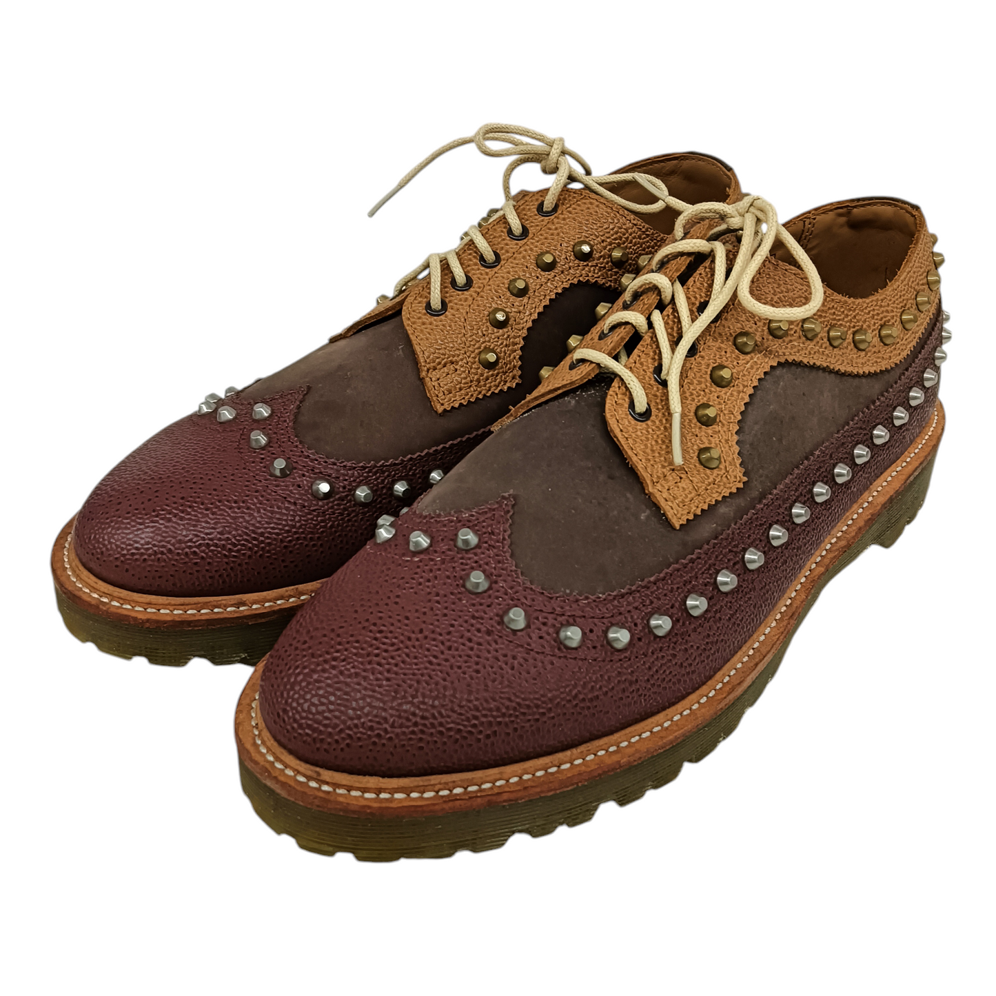 DR.MARTENS Leather Shoes Mens Brown  *Stain Sticky Rank B